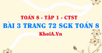 Bài 3 trang 72 SGK Toán 8 Tập 1 Chân trời sáng tạo